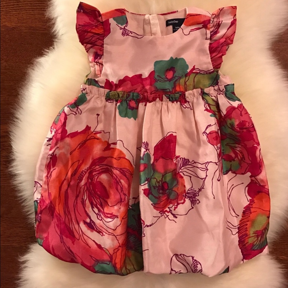 Girls baby gap pink flower dress
